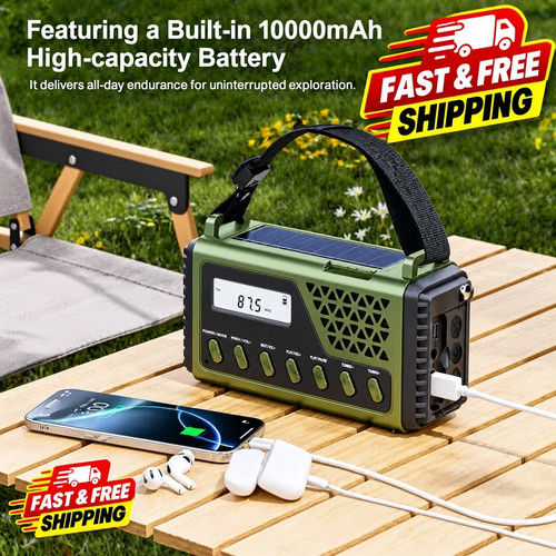 10000mah emergency solar - solar, hand