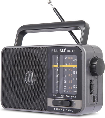 Portable battery radio retro - radio,