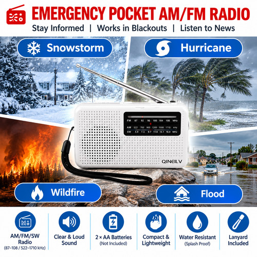 Travel radio battery - fm,