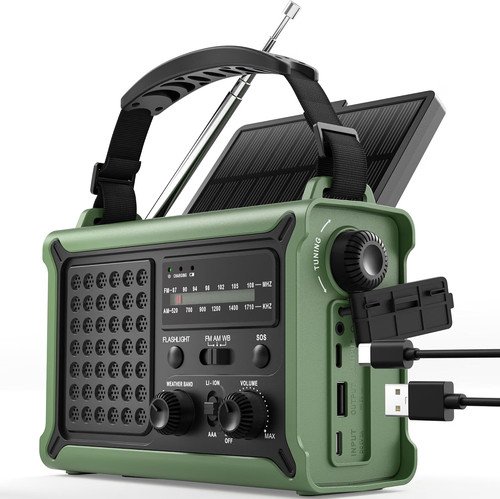 Rocam wind radio with - up, solar