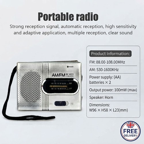 Travel radio battery - am, fm
