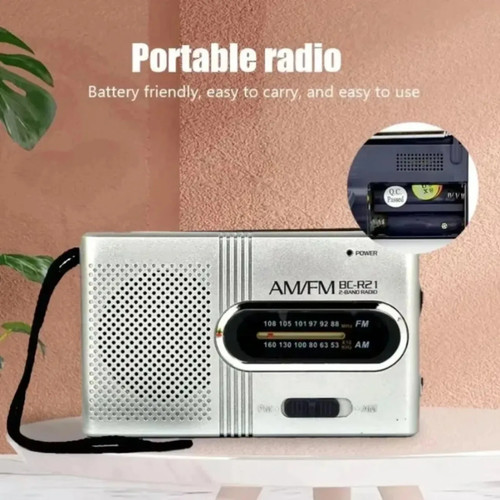 Travel radio battery - fm,