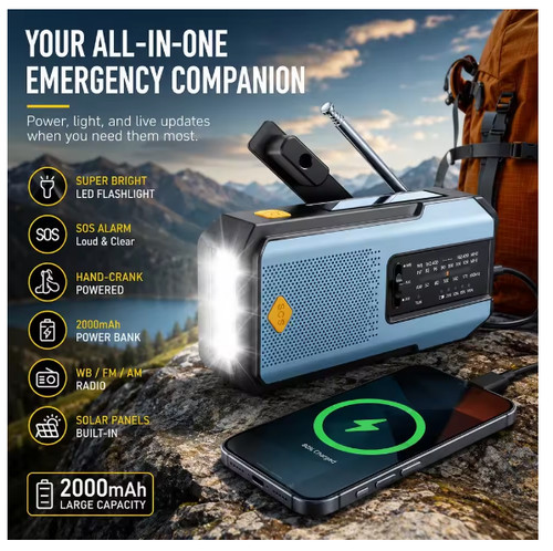 2000mah wind solar - 2000mah, radio