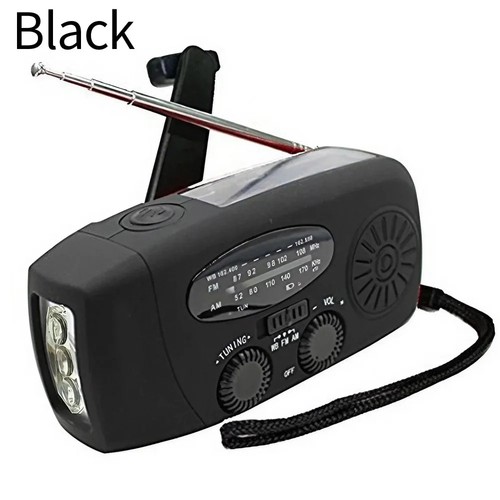 Black emergency wind solar - black,