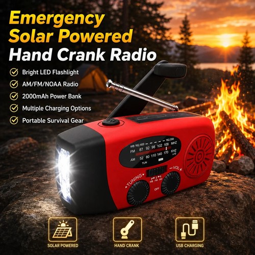 Emergency wind solar radio - emergency,