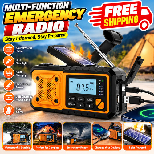 4000mah solar emergency - solar, radio