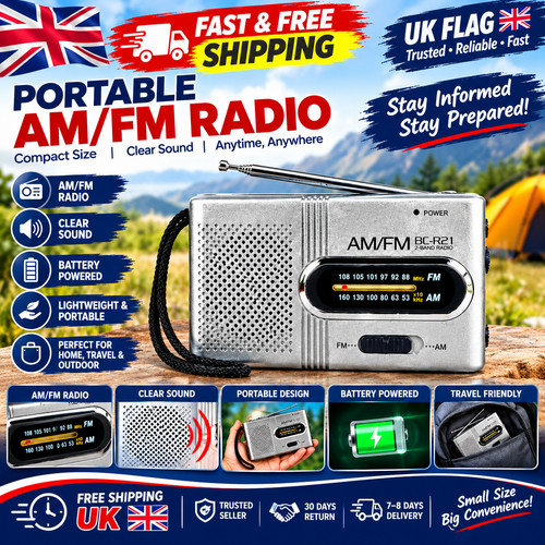 Travel radio battery - am, fm