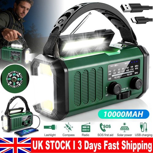 Portable hand crank - hand, radio